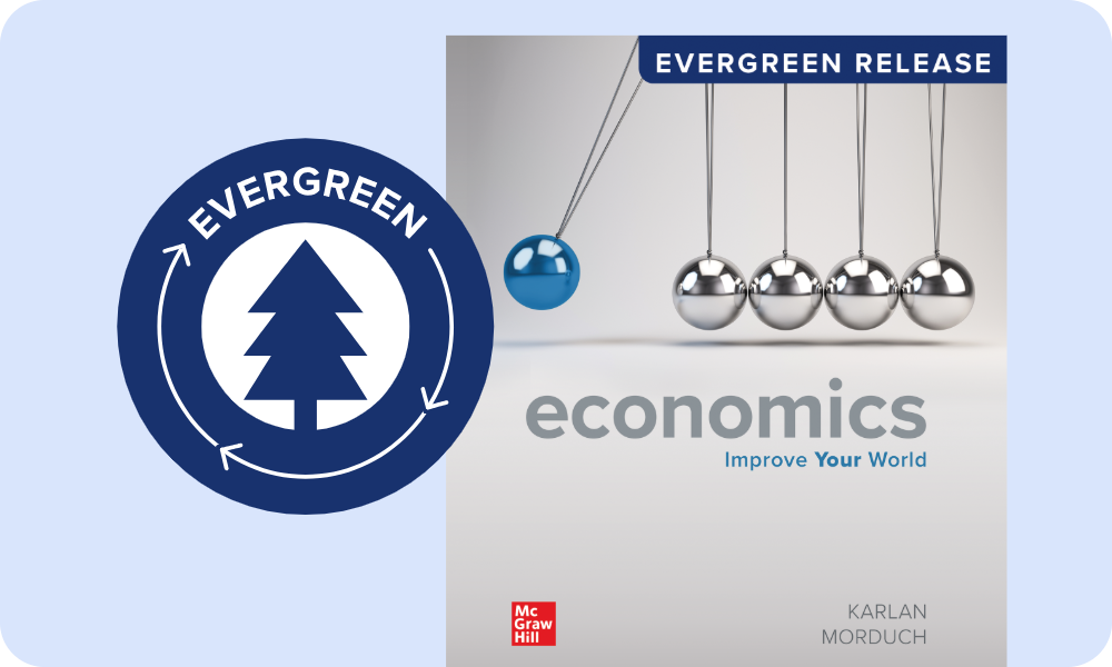 Evergreen logo with a product